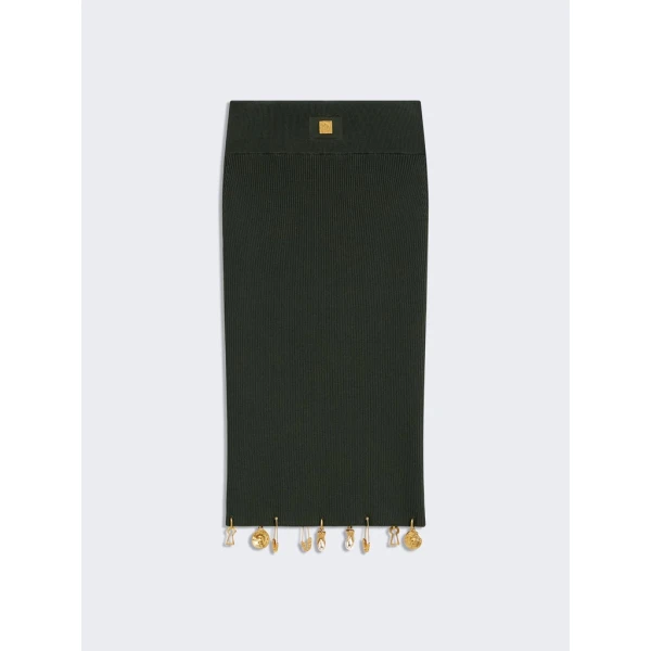 Schiaparelli Anatomical Charms Knitted Skirt Skirts in Schiaparelli Authentic Luxury Fashion at Coveti