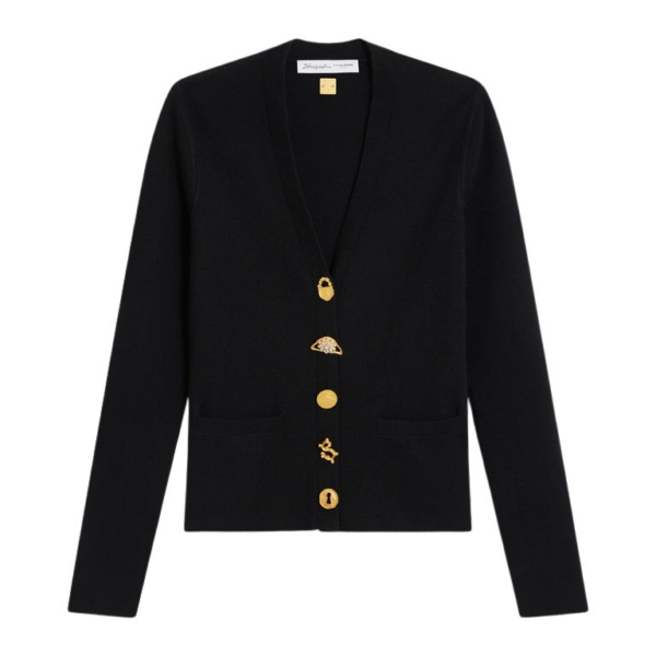 Schiaparelli Anatomy Wool Cardigan Knitwear in Schiaparelli Authentic Luxury Fashion at Coveti