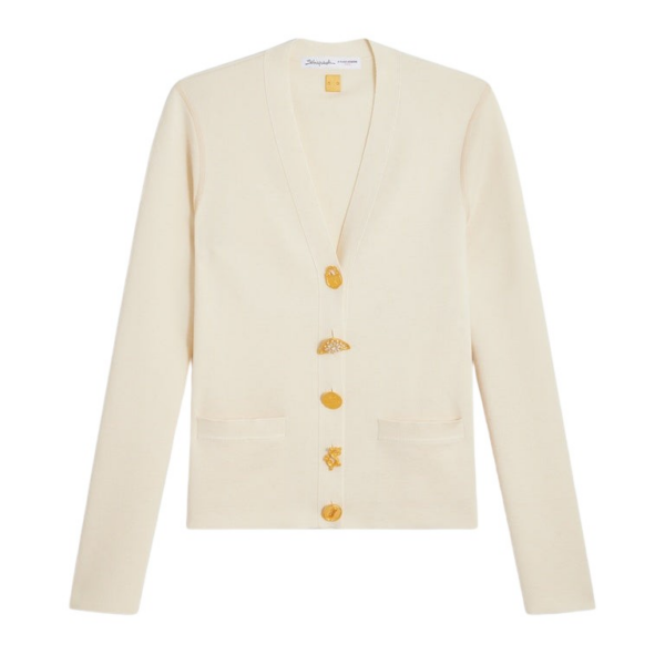 Schiaparelli Anatomy Wool Cardigan Knitwear in Schiaparelli Authentic Luxury Fashion at Coveti