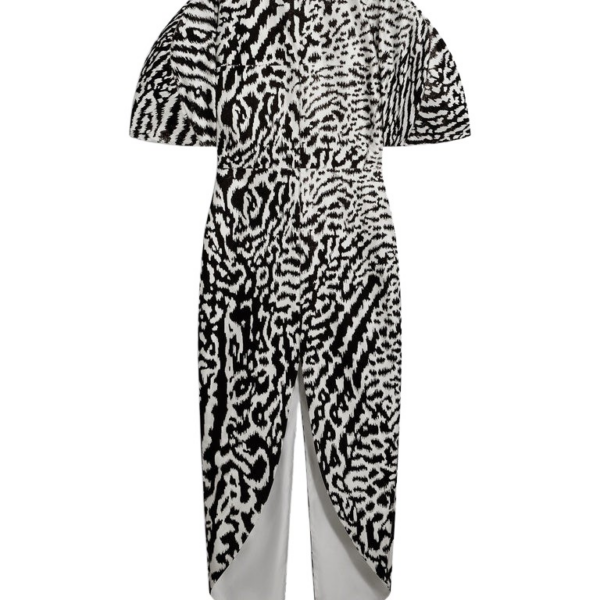 Schiaparelli Animal Print Midi Dress Dresses in Schiaparelli Authentic Luxury Fashion at Coveti