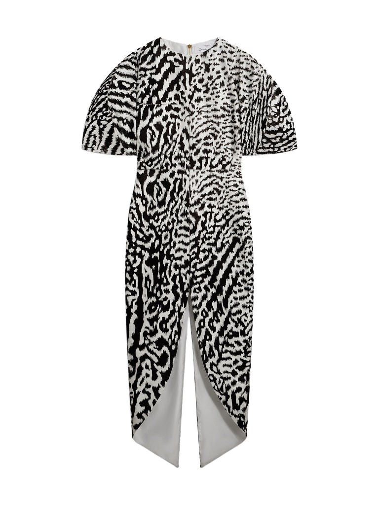 Schiaparelli Animal Print Midi Dress Dresses in Schiaparelli Authentic Luxury Fashion at Coveti