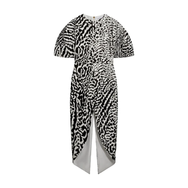 Schiaparelli Animal Print Midi Dress Dresses in Schiaparelli Authentic Luxury Fashion at Coveti
