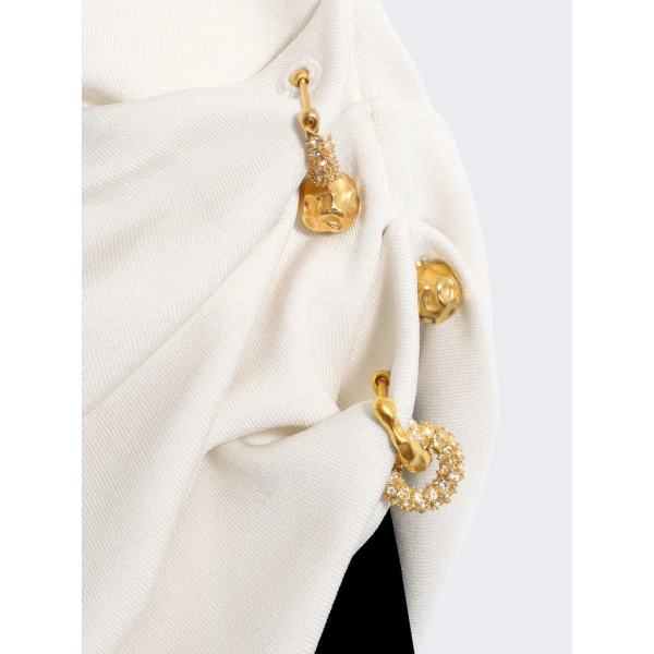 Schiaparelli Assymmetrical Piercings Dress Dresses in Schiaparelli Authentic Luxury Fashion at Coveti