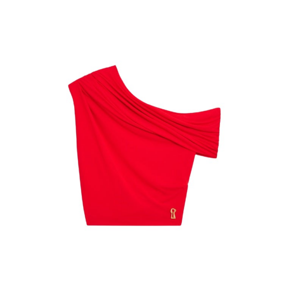 Schiaparelli Asymmetrical Draped Top Tops in Schiaparelli Authentic Luxury Fashion at Coveti