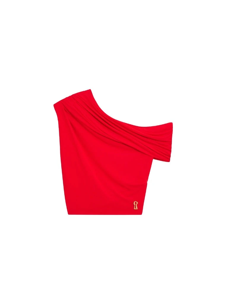 Schiaparelli-Asymmetrical-Draped-Top-396775_nobg Schiaparelli Asymmetrical Draped Top Tops in Schiaparelli Authentic Luxury Fashion at Coveti