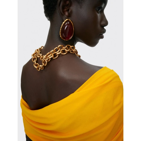 Schiaparelli Asymmetrical Draped Top Tops in Schiaparelli Authentic Luxury Fashion at Coveti