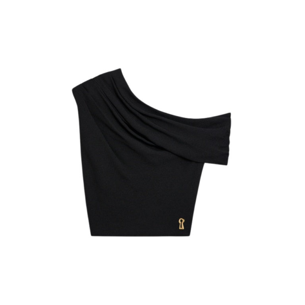 Schiaparelli Asymmetrical Draped Top Tops in Schiaparelli Authentic Luxury Fashion at Coveti