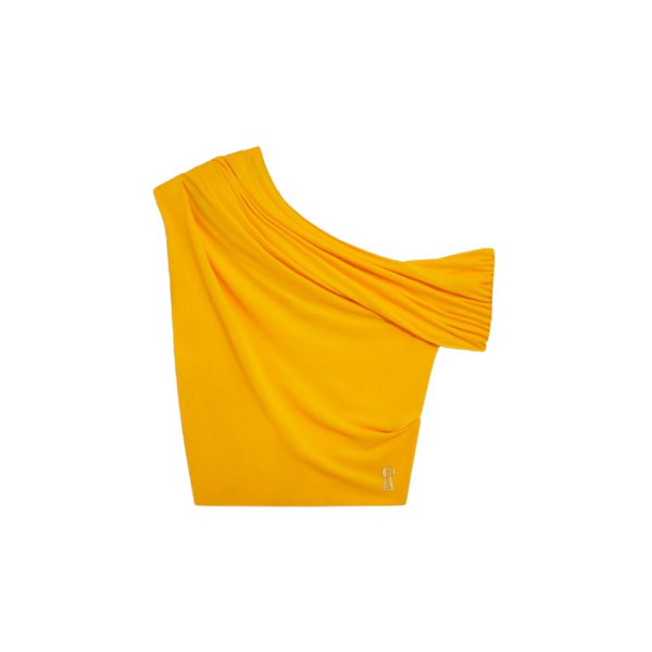 Schiaparelli Asymmetrical Draped Top Tops in Schiaparelli Authentic Luxury Fashion at Coveti