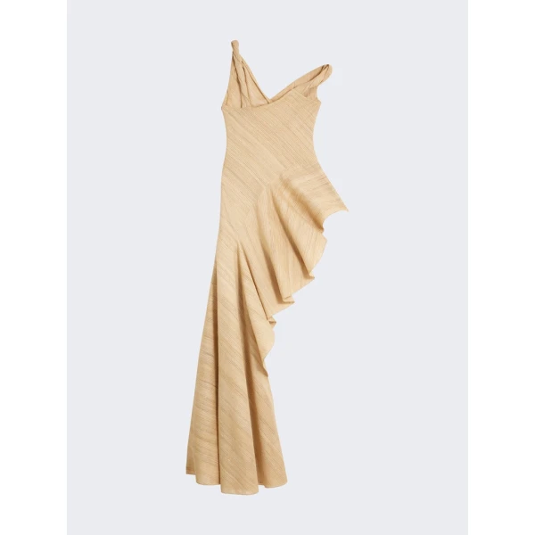Schiaparelli Asymmetrical Ruffled Dress Dresses in Schiaparelli Authentic Luxury Fashion at Coveti