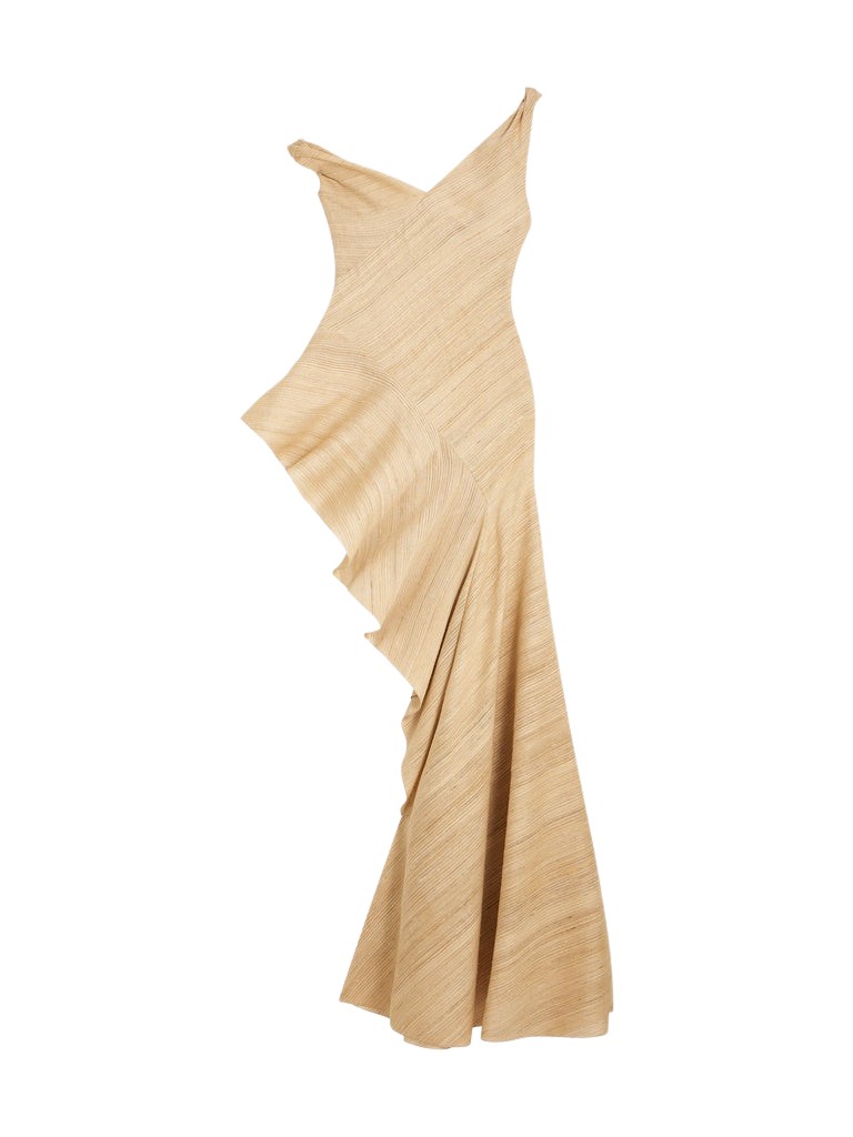 Schiaparelli Asymmetrical Ruffled Dress