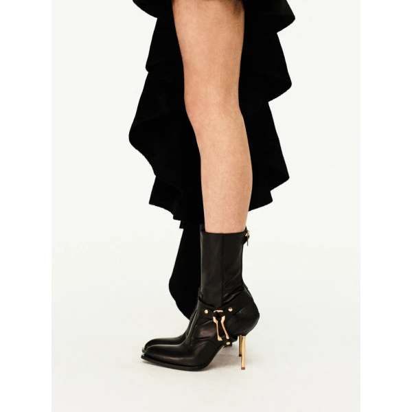 Schiaparelli Asymmetrical Velvet-Effect Knitted Dress Dresses in Schiaparelli Authentic Luxury Fashion at Coveti