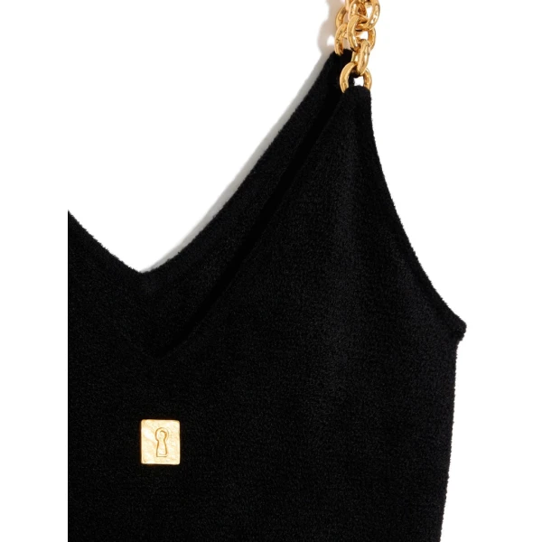 Schiaparelli Asymmetrical Velvet-Effect Knitted Dress Dresses in Schiaparelli Authentic Luxury Fashion at Coveti