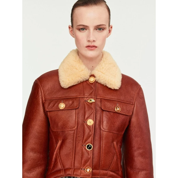 Schiaparelli Aviator Shearling Jacket Jackets in Schiaparelli Authentic Luxury Fashion at Coveti