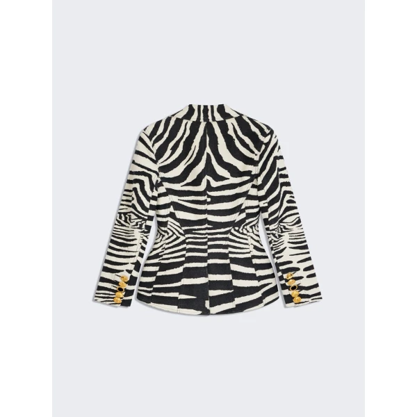 Schiaparelli Basque Zebra Jacket Jackets in Schiaparelli Authentic Luxury Fashion at Coveti