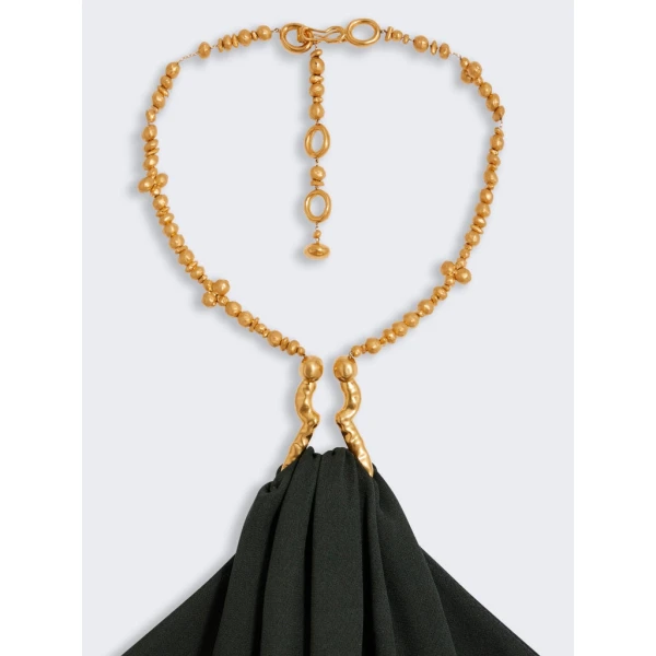 Schiaparelli Bijou Necklace Halterneck Jumpsuit Jumpsuit in Schiaparelli Authentic Luxury Fashion at Coveti