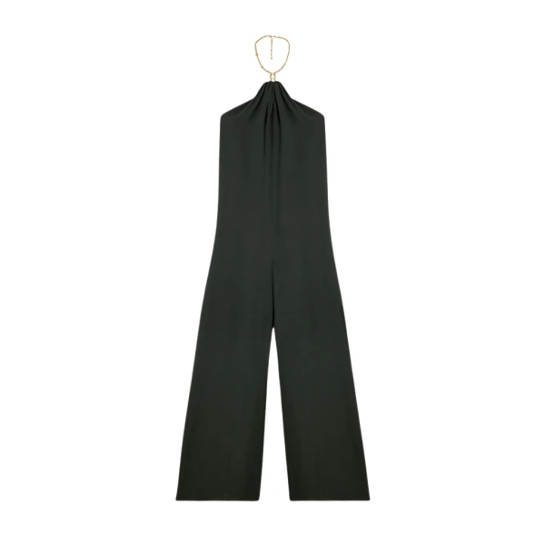 Schiaparelli Bijou Necklace Halterneck Jumpsuit Jumpsuit in Schiaparelli Authentic Luxury Fashion at Coveti