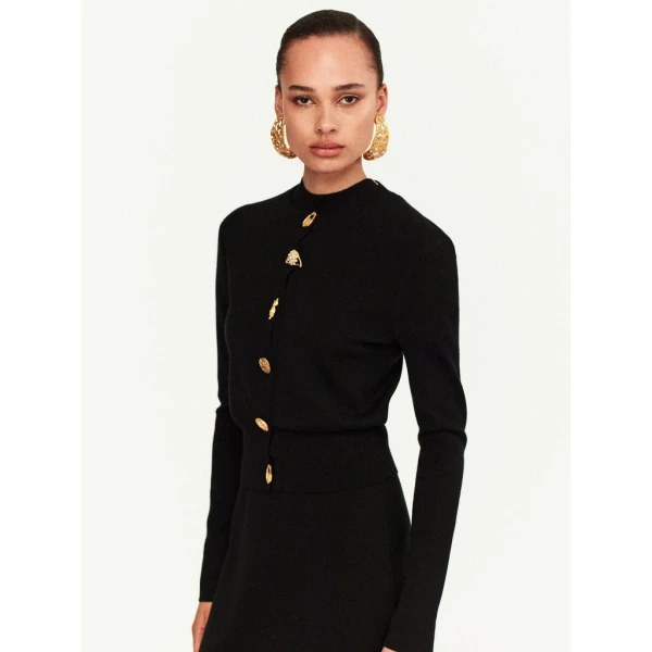 Schiaparelli Bijoux Buttons Cardigan Knitwear in Schiaparelli Authentic Luxury Fashion at Coveti