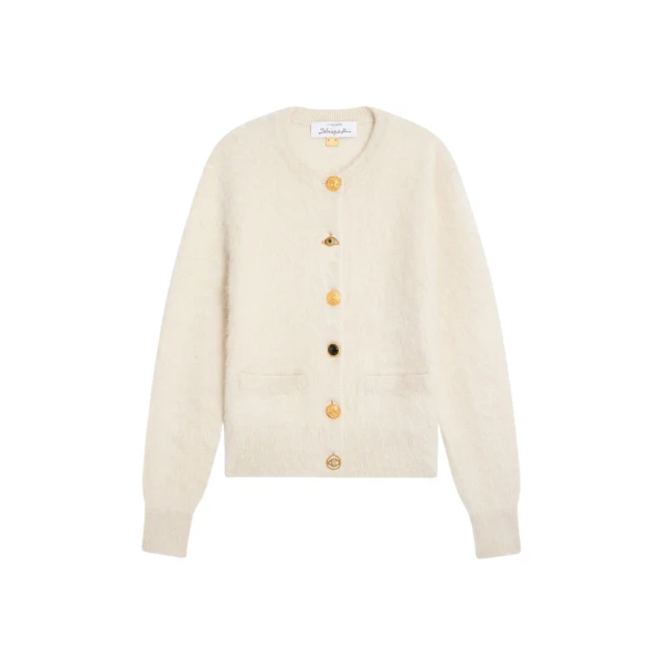 Schiaparelli Bijoux Buttons Cardigan Knitwear in Schiaparelli Authentic Luxury Fashion at Coveti
