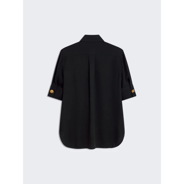 Schiaparelli Bijoux Buttons Short-Sleeved Shirt Tops in Schiaparelli Authentic Luxury Fashion at Coveti