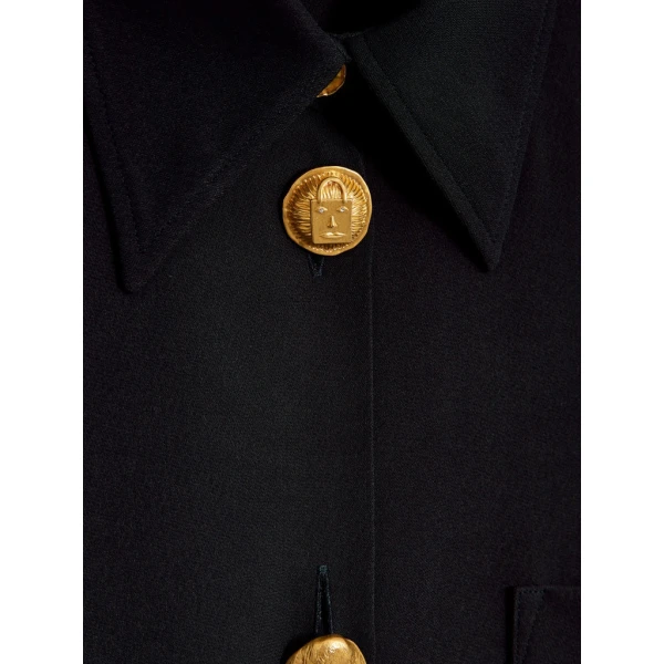 Schiaparelli Bijoux Buttons Short-Sleeved Shirt Tops in Schiaparelli Authentic Luxury Fashion at Coveti