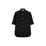 Schiaparelli Bijoux Buttons Short-Sleeved Shirt Tops in Schiaparelli Authentic Luxury Fashion at Coveti