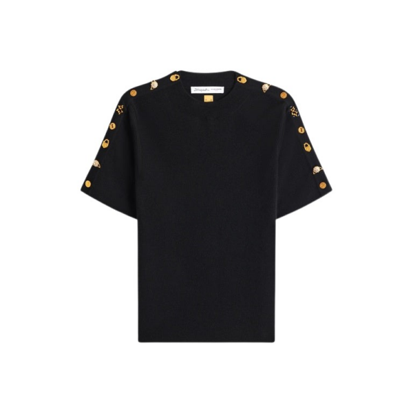Schiaparelli Bijoux Buttons Sweater Knitwear in Schiaparelli Authentic Luxury Fashion at Coveti