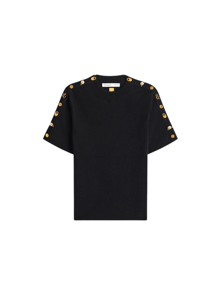 Schiaparelli-Bijoux-Buttons-Sweater-363840_nobg Schiaparelli Bijoux Buttons Sweater Knitwear in Schiaparelli Authentic Luxury Fashion at Coveti