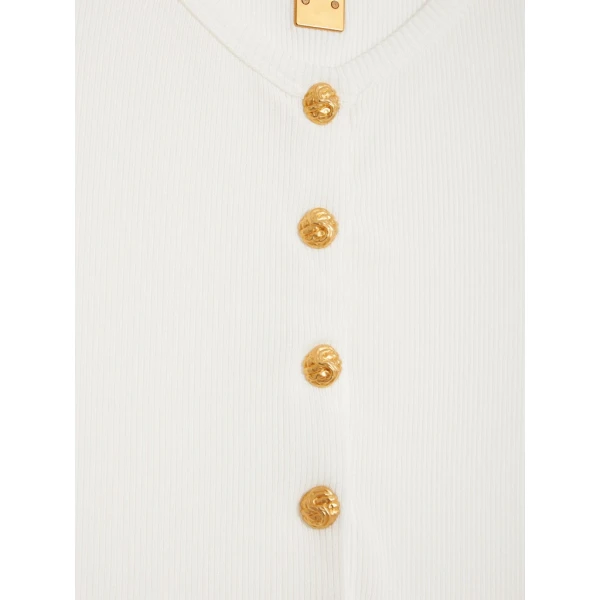 Schiaparelli Bijoux Buttons Tank Top Tops in Schiaparelli Authentic Luxury Fashion at Coveti