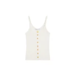 Schiaparelli Bijoux Buttons Tank Top Tops in Schiaparelli Authentic Luxury Fashion at Coveti