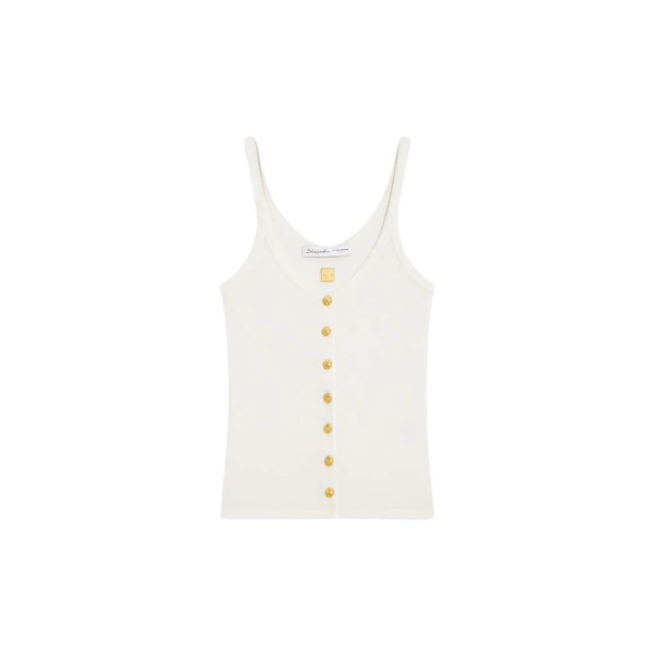 Schiaparelli Bijoux Buttons Tank Top Tops in Schiaparelli Authentic Luxury Fashion at Coveti
