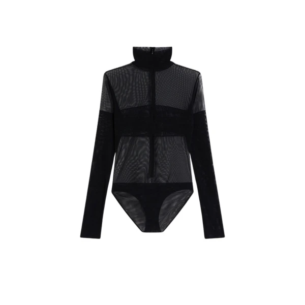 Schiaparelli Body Double Mesh Bodysuit in Schiaparelli Authentic Luxury Fashion at Coveti