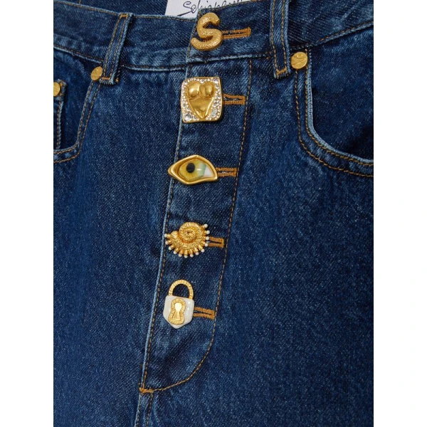 Schiaparelli Bootcut Jeans Pants in Schiaparelli Authentic Luxury Fashion at Coveti