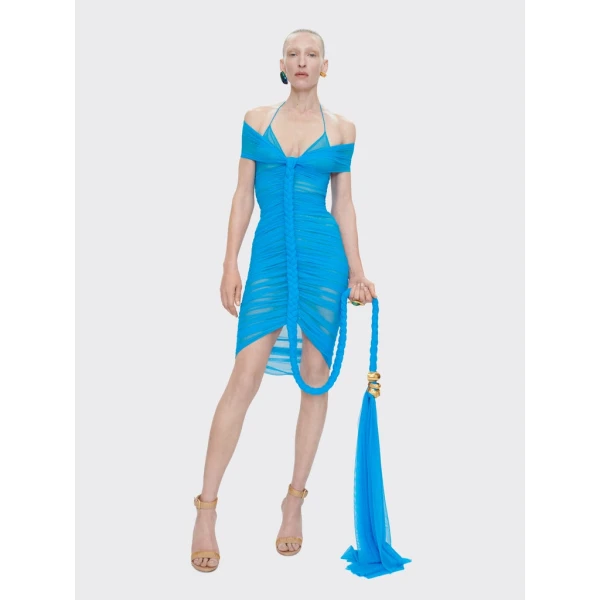 Schiaparelli Braided Ballerina Neckline Dress Dresses in Schiaparelli Authentic Luxury Fashion at Coveti