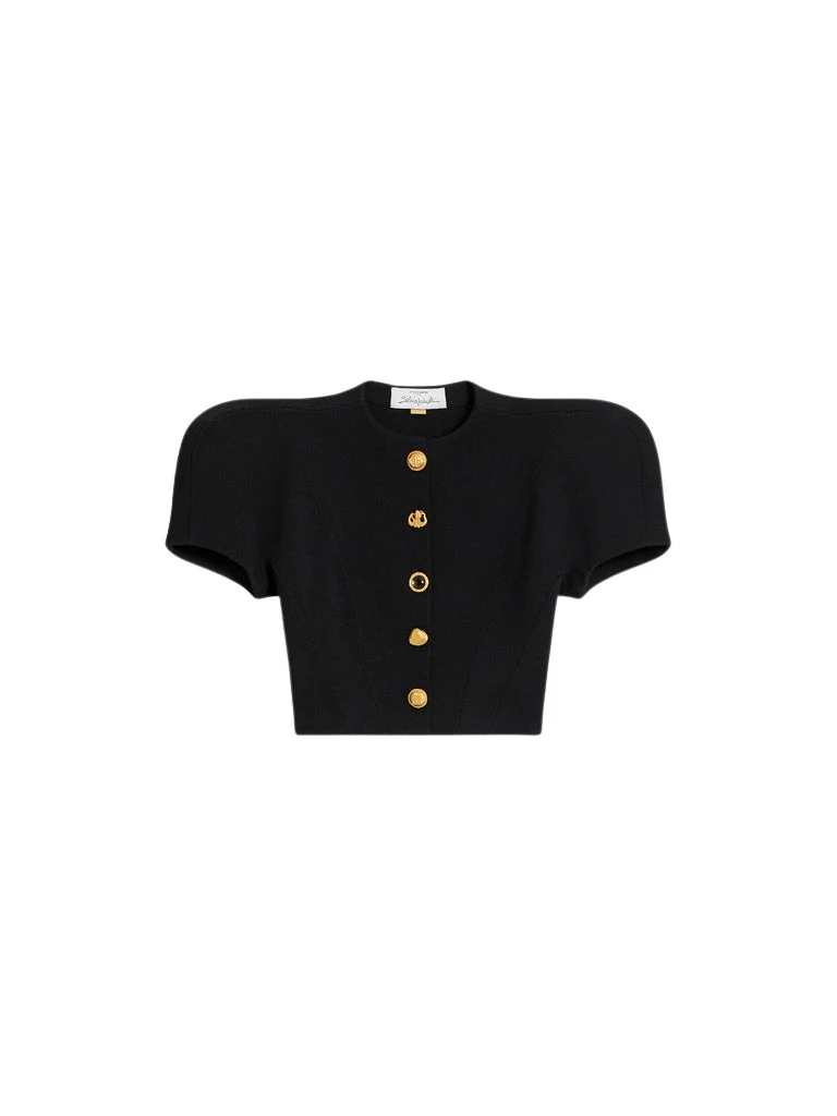 Schiaparelli-Broad-Shoulder-Cardigan37193_nobg Schiaparelli Broad Shoulder Cardigan Knitwear in Schiaparelli Authentic Luxury Fashion at Coveti