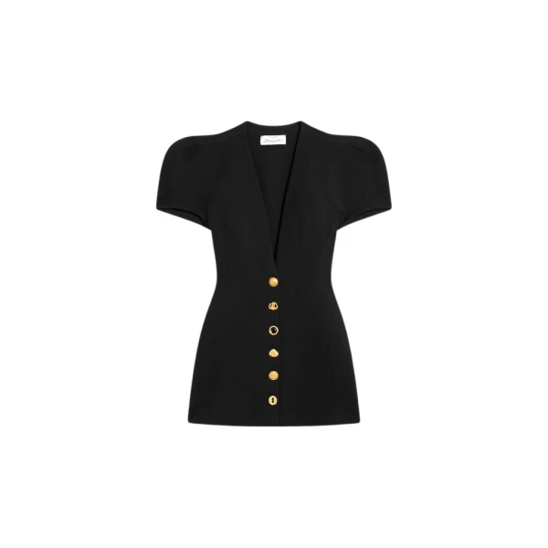 Schiaparelli Broad Shoulders Dress Dresses in Schiaparelli Authentic Luxury Fashion at Coveti
