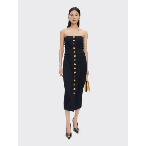 Schiaparelli Bustier Bones Dress Dresses in Schiaparelli Authentic Luxury Fashion at Coveti