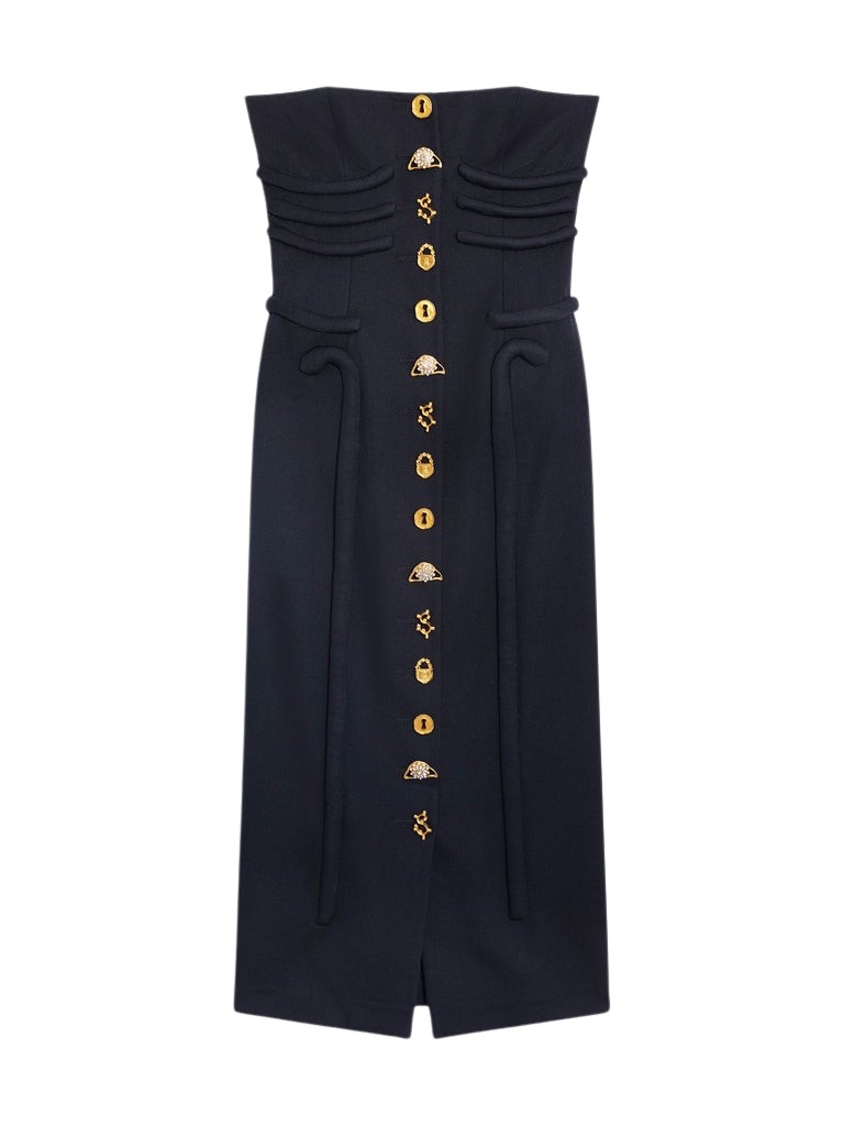 Schiaparelli Bustier Bones Dress Dresses in Schiaparelli Authentic Luxury Fashion at Coveti