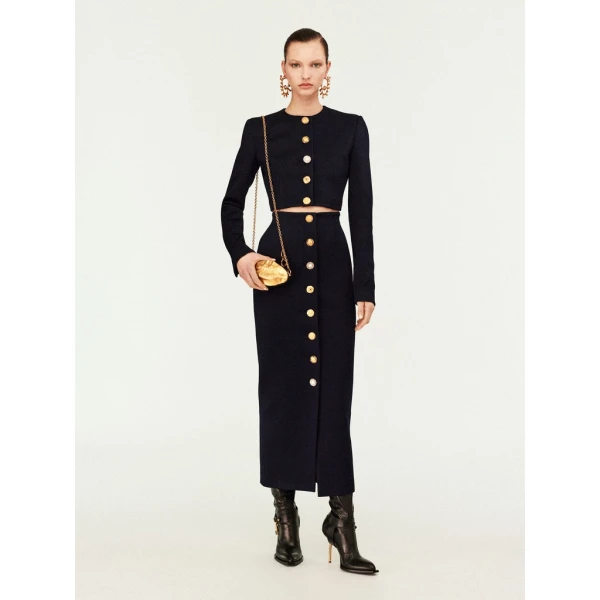 Schiaparelli Collarless Short Jacket Jackets in Schiaparelli Authentic Luxury Fashion at Coveti