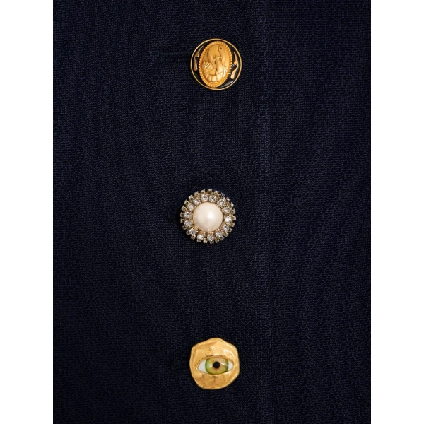 Schiaparelli Collarless Short Jacket Jackets in Schiaparelli Authentic Luxury Fashion at Coveti