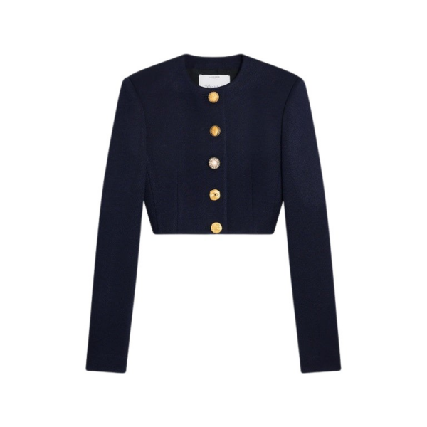 Schiaparelli Collarless Short Jacket Jackets in Schiaparelli Authentic Luxury Fashion at Coveti