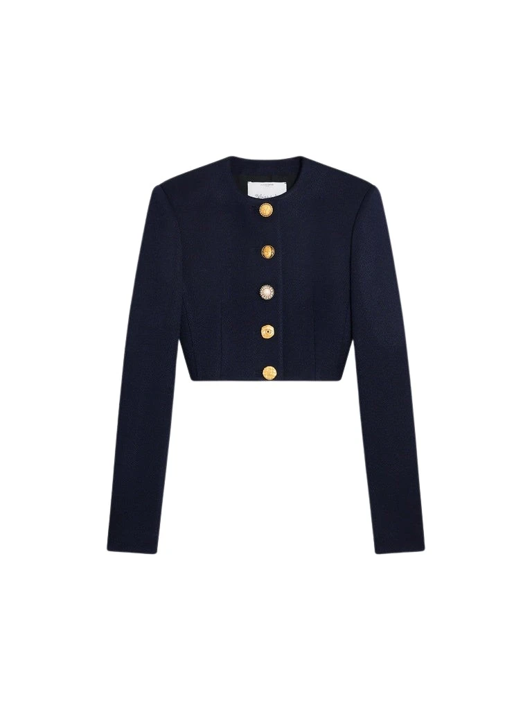 Schiaparelli-Collarless-Short-Jacket90682_nobg Schiaparelli Collarless Short Jacket Jackets in Schiaparelli Authentic Luxury Fashion at Coveti