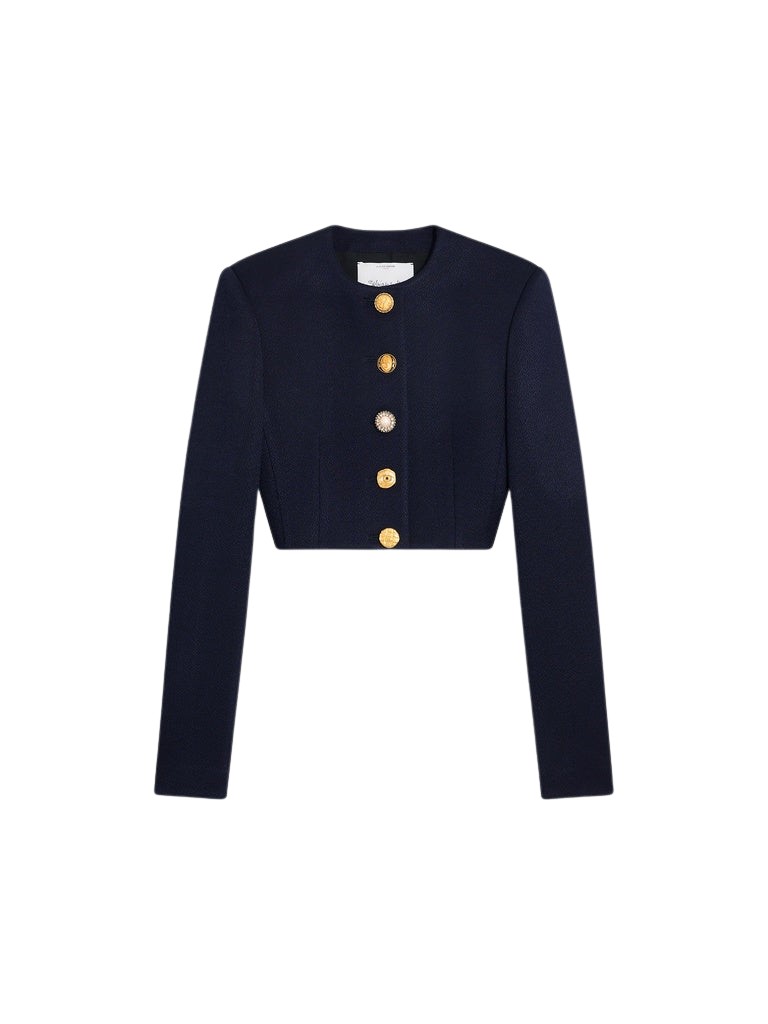 Schiaparelli Collarless Short Jacket Jackets in Schiaparelli Authentic Luxury Fashion at Coveti