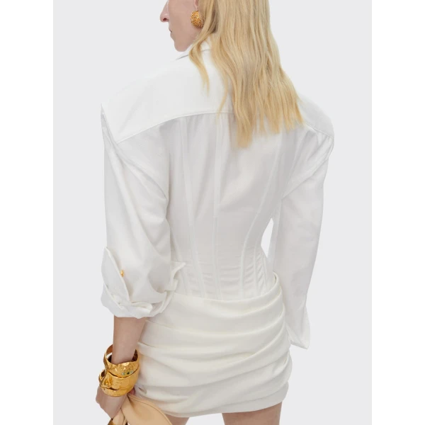 Schiaparelli Corset Shirt Dress Dresses in Schiaparelli Authentic Luxury Fashion at Coveti