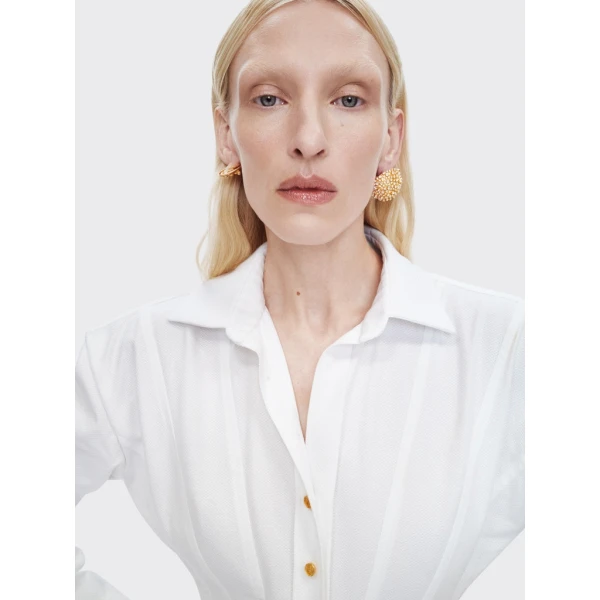 Schiaparelli Corset Shirt Dress Dresses in Schiaparelli Authentic Luxury Fashion at Coveti