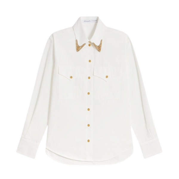 Schiaparelli Cowboy Shirt Tops in Schiaparelli Authentic Luxury Fashion at Coveti
