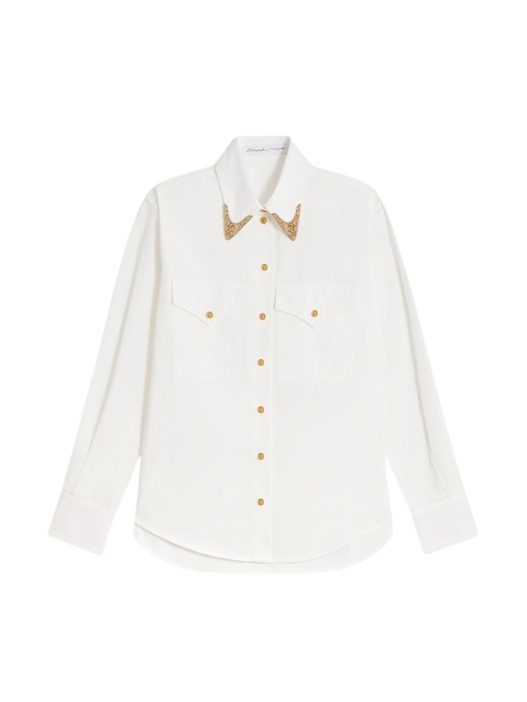 Schiaparelli Cowboy Shirt Tops in Schiaparelli Authentic Luxury Fashion at Coveti