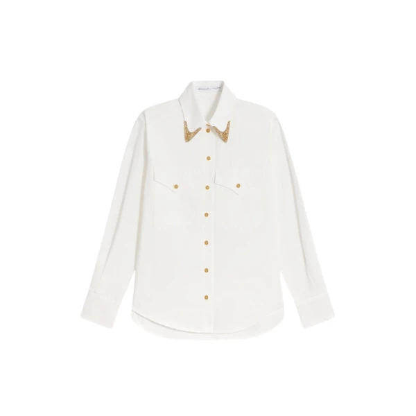 Schiaparelli Cowboy Shirt Tops in Schiaparelli Authentic Luxury Fashion at Coveti
