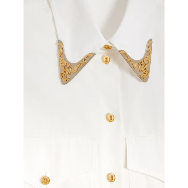 Schiaparelli Cowboy Shirt Tops in Schiaparelli Authentic Luxury Fashion at Coveti