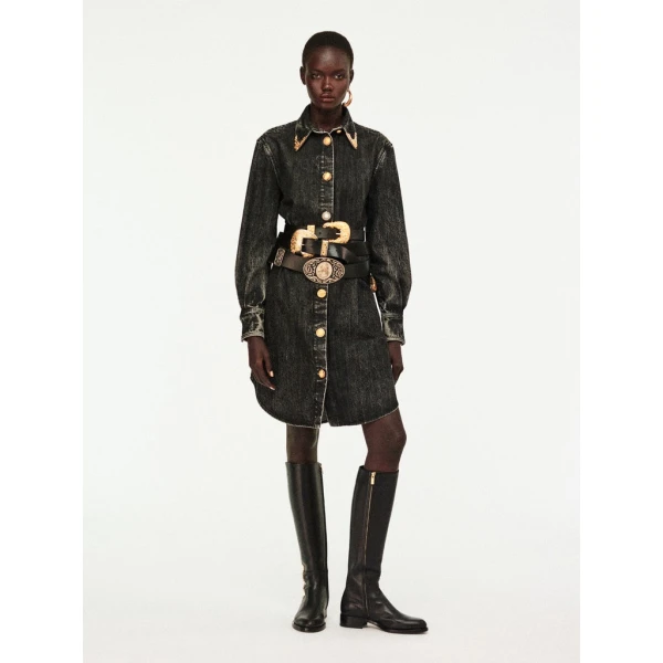 Schiaparelli Cowboy Shirt Dress Dresses in Schiaparelli Authentic Luxury Fashion at Coveti