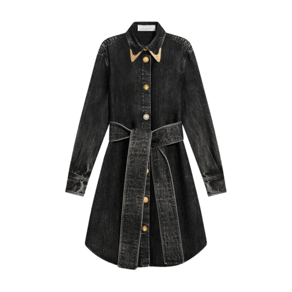 Schiaparelli Cowboy Shirt Dress Dresses in Schiaparelli Authentic Luxury Fashion at Coveti